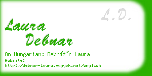 laura debnar business card